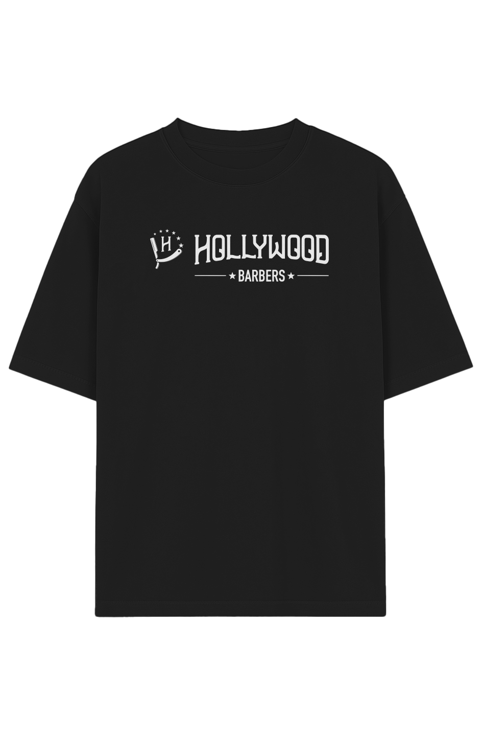 Hollywood Barbers Logo Drop Shoulder Tee