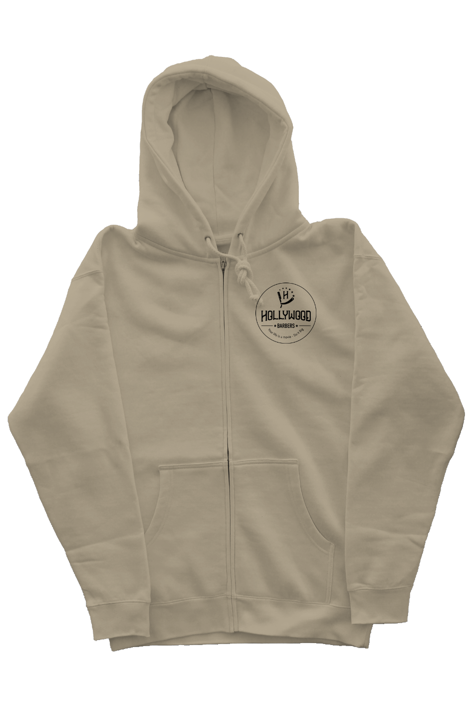 Round Logo Zip Hoodie