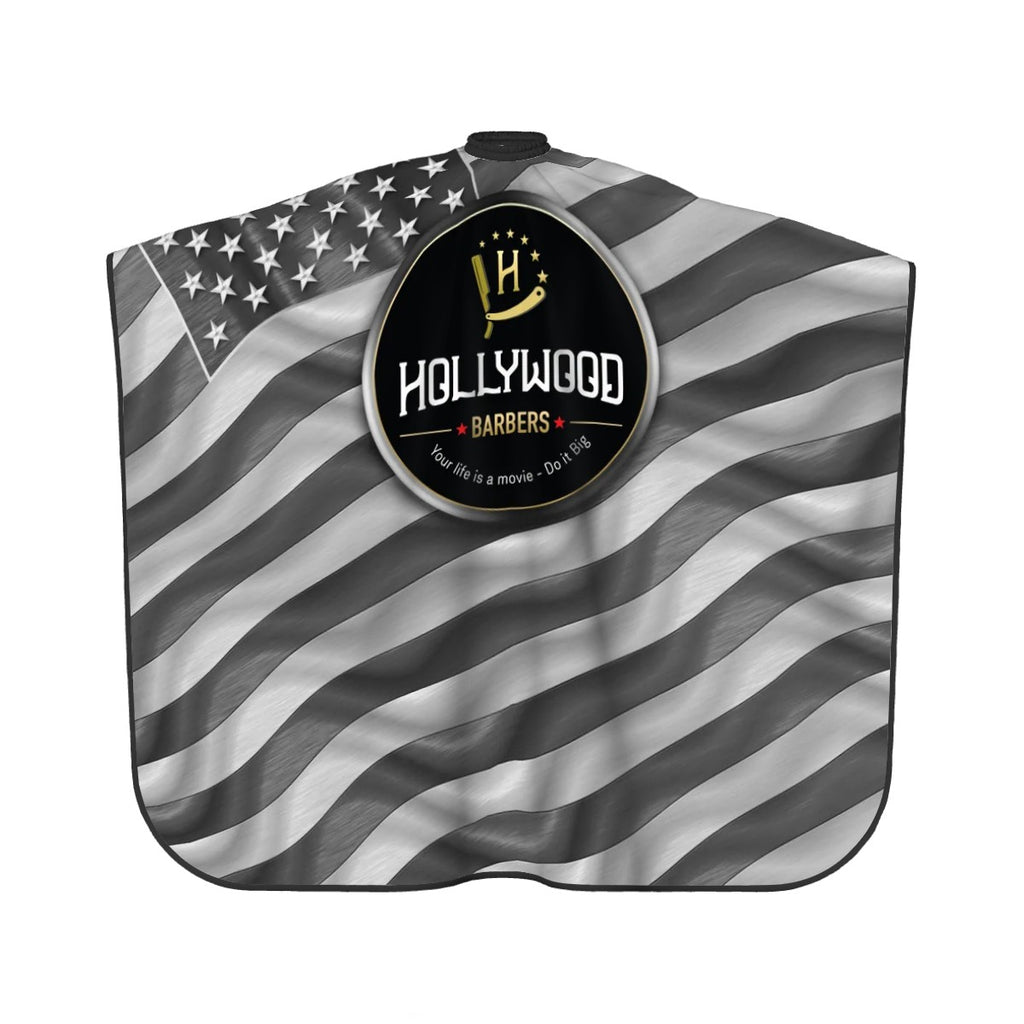 Barber Cape - Chrome Flag Silver