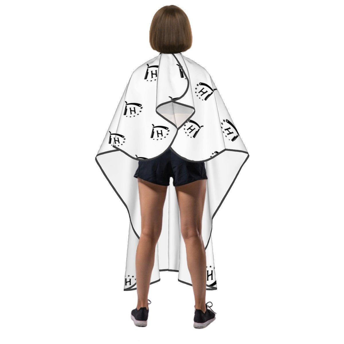 Barber Cape - Razor White