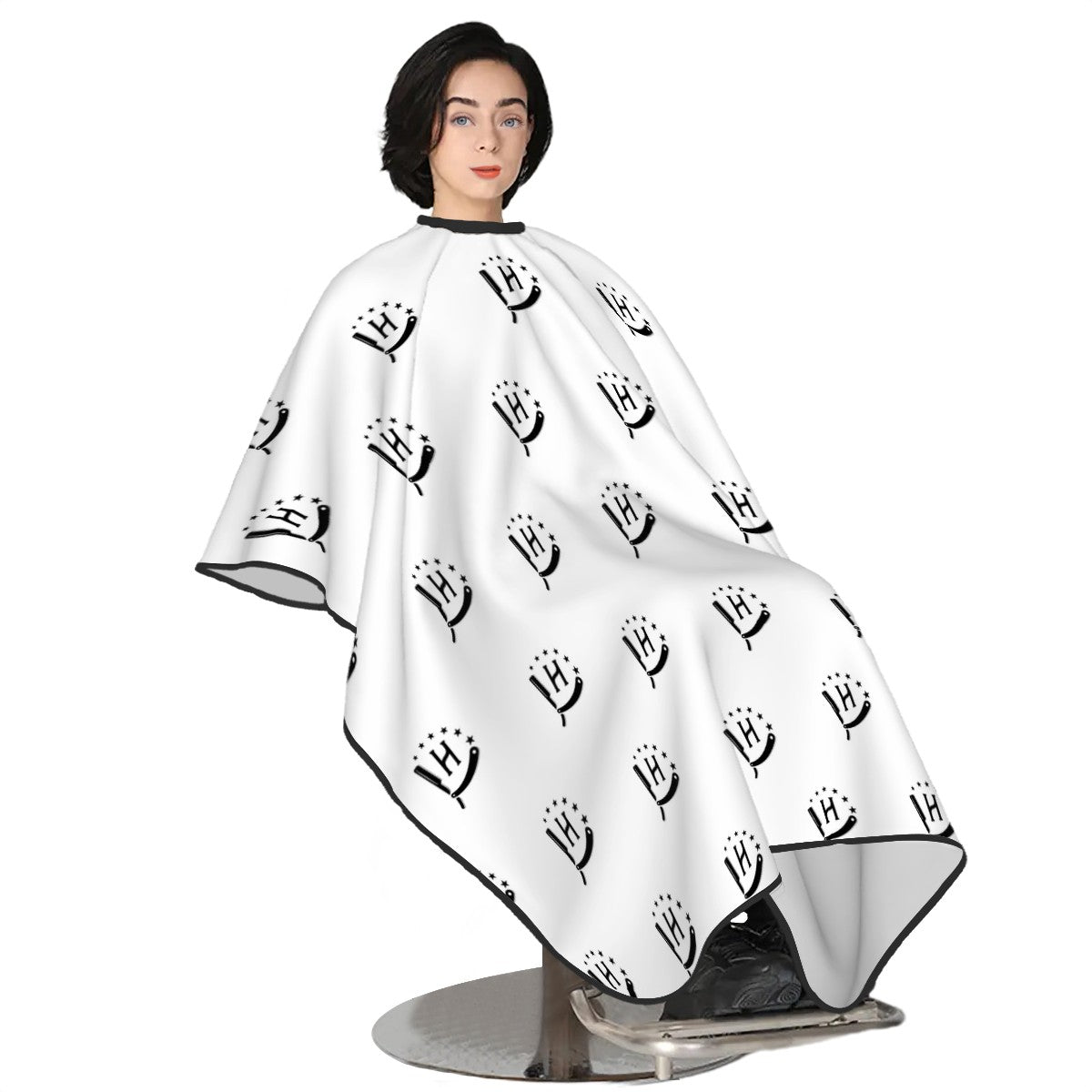 Barber Cape - Razor White